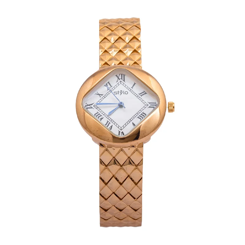 Watches With Faux Gems-Golden Ladies Watch J33366