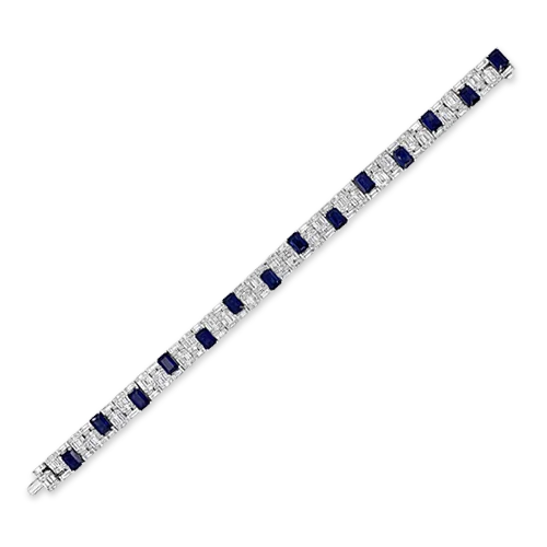 Bracelets With Pearls-Sapphire & Diamond Bracelet