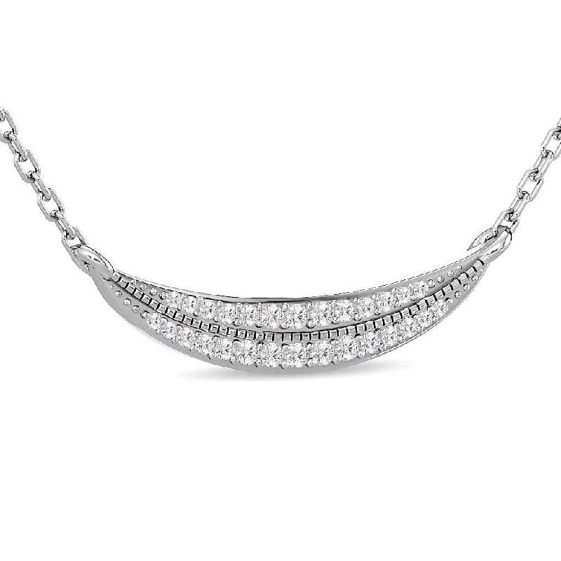 Personalized Name Necklaces For Gifts-Diamond 1/4 Ct.Tw. Fashion Necklace in 10K White Gold