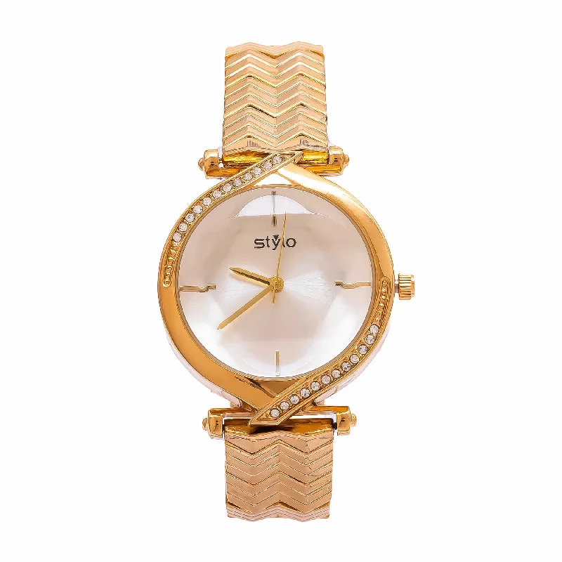 Watches For Winter Fashion-Golden Ladies Watch J33481