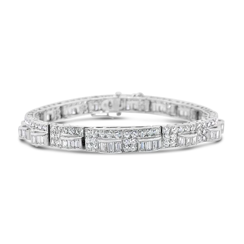 Bracelets For Brides-Retro Diamond Estate Bracelet