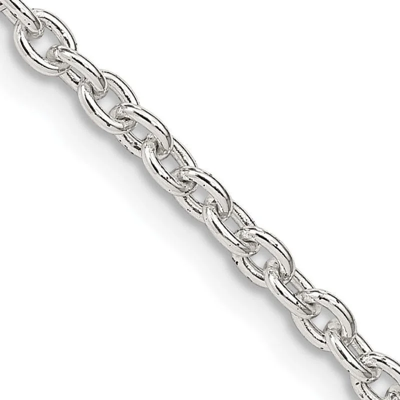 Fashionable Long Necklaces For Bold Looks-Sterling Silver 2.75mm Cable Chain Necklace