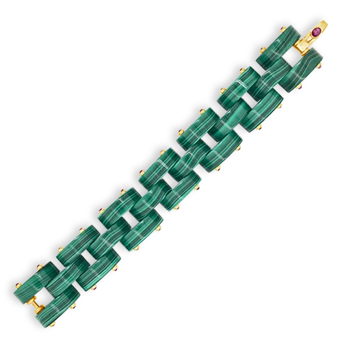 Bracelets With Zodiac Signs-Malachite Link Bracelet