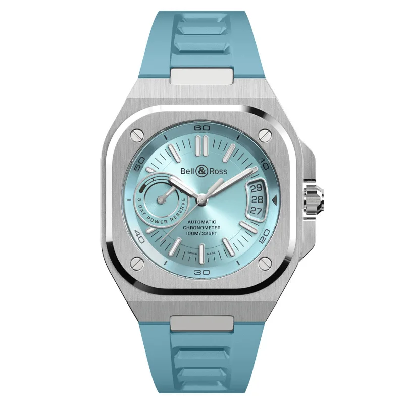 Watches With Charm Elements-Bell & Ross BRX5 Ice Blue Steel 41mm Automatic Watch