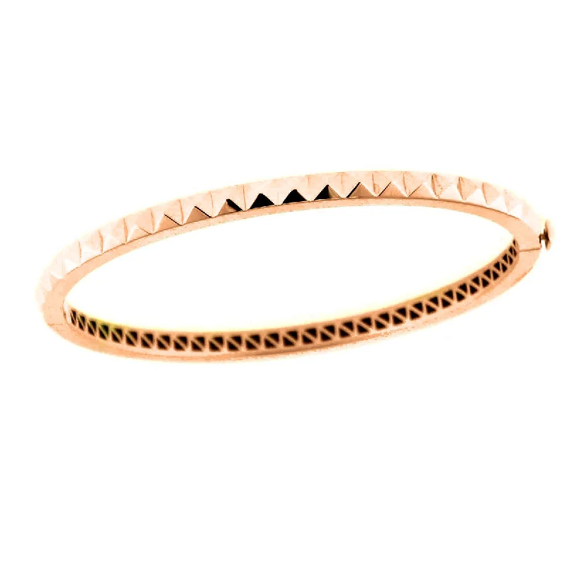 Bangles For Casual Outfits-18K Rose Gold Obelisco Bangle Bracelet