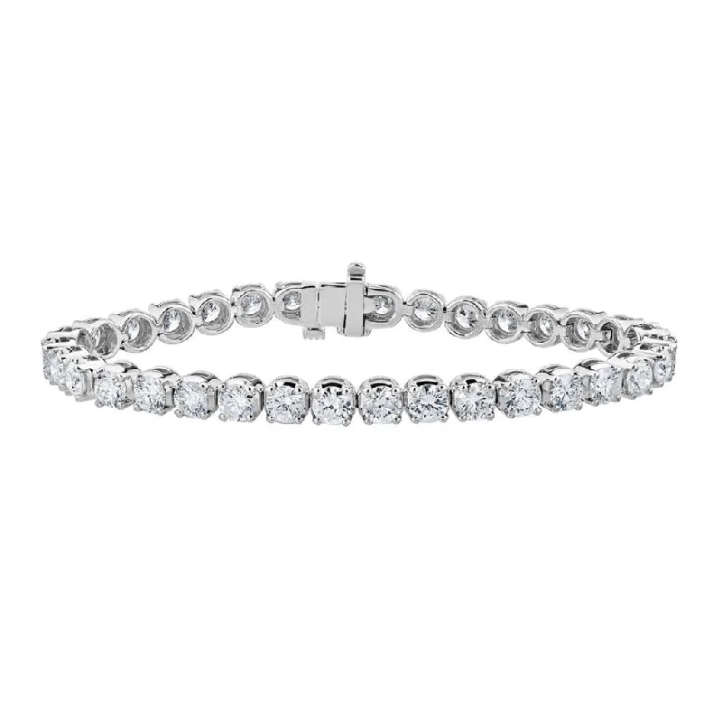 Bracelets With Flexible Fit-White Gold 5CT Diamond Tennis Bracelet