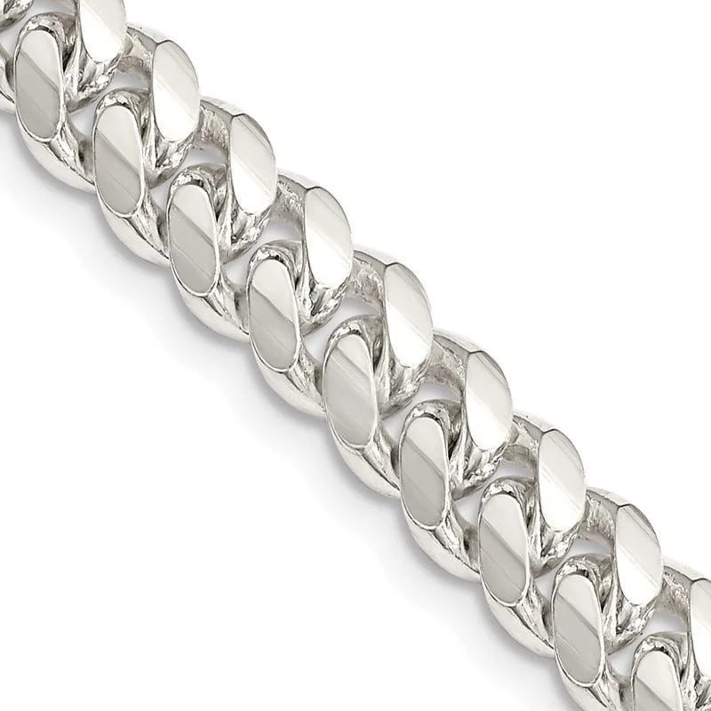 Custom Infinity Necklaces For Meaningful Gifts-Sterling Silver 7.25mm Polished Domed Curb Chain Necklace