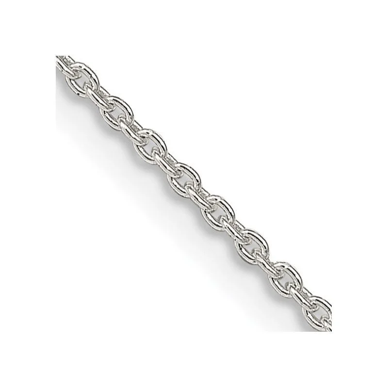 Gorgeous Diamond Necklaces For Brides-Sterling Silver 1.5mm Cable Chain Necklace