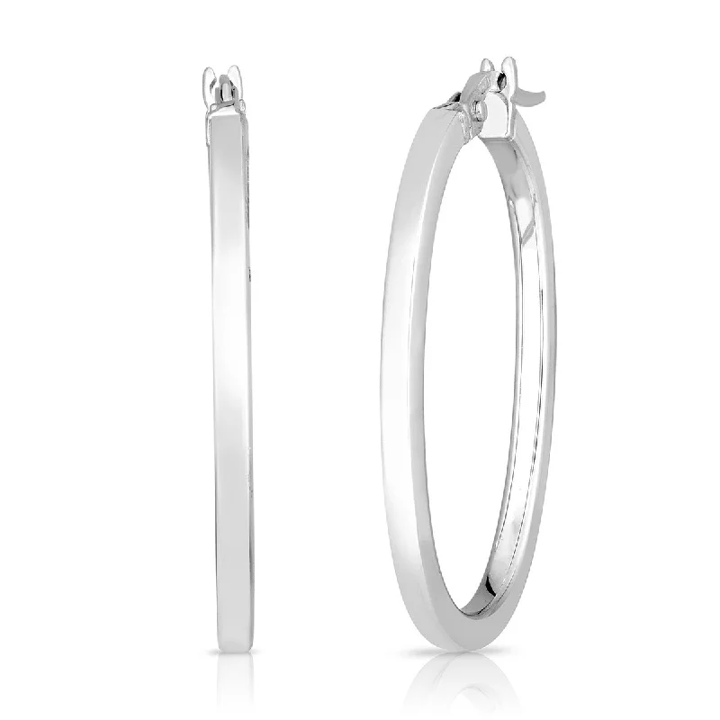 Beautiful Hoop Earrings For Every Day-18k White Gold Small Hoop Earrings