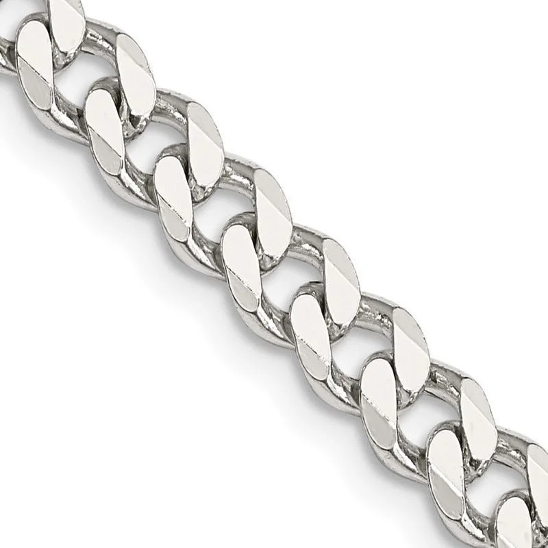 Modern Chain Necklaces For Trendy Style-Sterling Silver 6mm Curb Chain Necklace