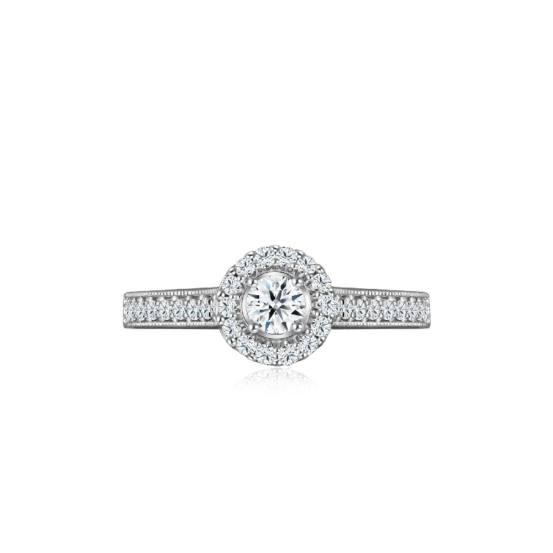 Vintage Engagement Rings For Retro Brides-Halo Cluster Diamond Ring