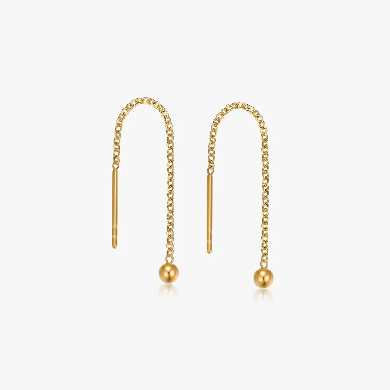 Stylish Hoop Earrings For Modern Looks-Ball Threaders