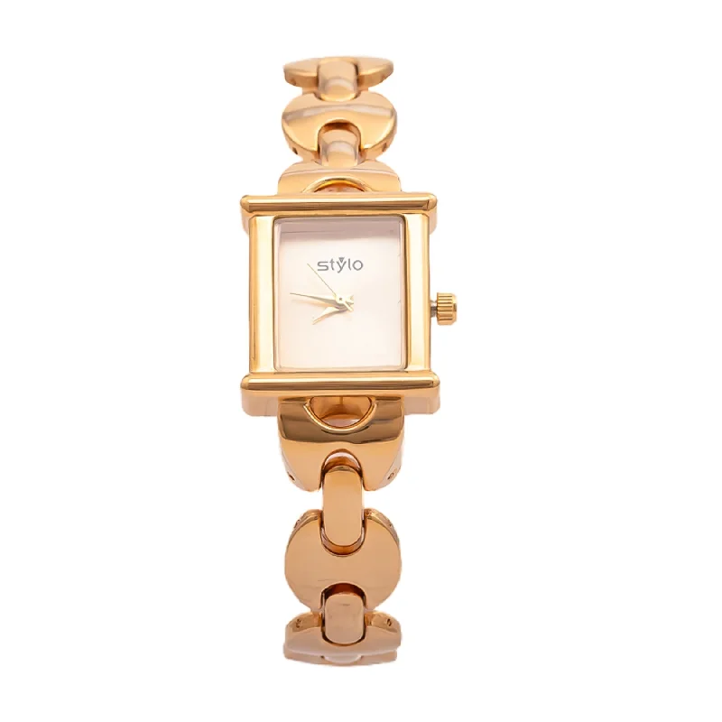 Watches With Multicolor Stones-Golden Ladies Watch J33468