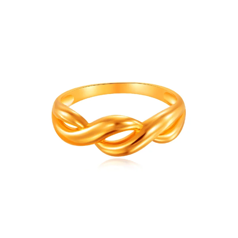 Chunky Silver Rings For Bold Fashion-916 Gold Entwined Splendor Ring