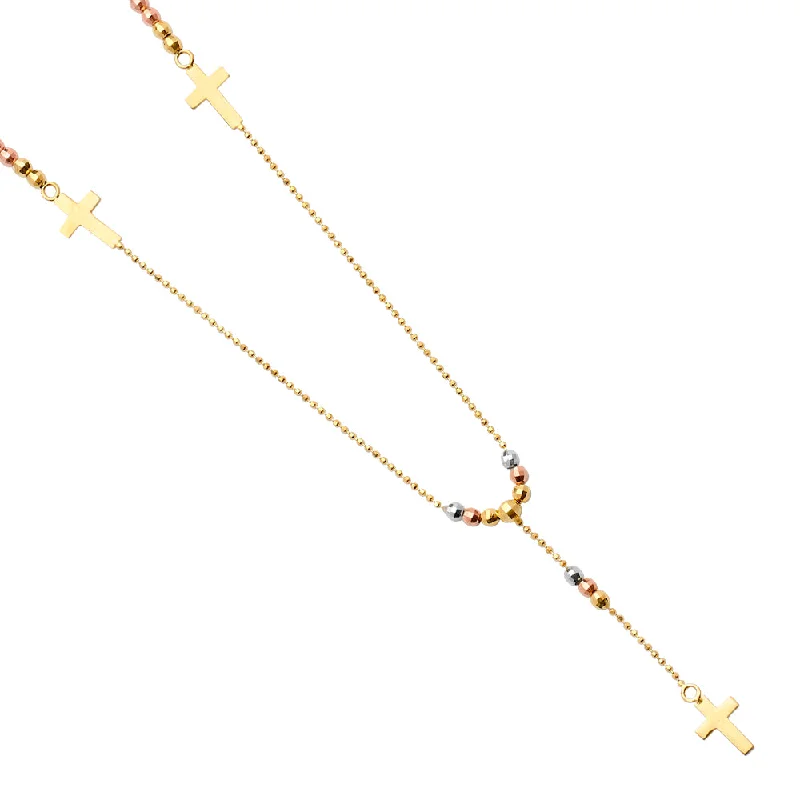 Beautiful Bead Necklaces For Summer Fashion-14K ROSARIO NECKLACE