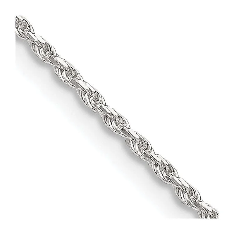 Unique Bar Necklaces For Trendy Looks-Sterling Silver 1.5mm Diamond-cut Rope Chain Necklace