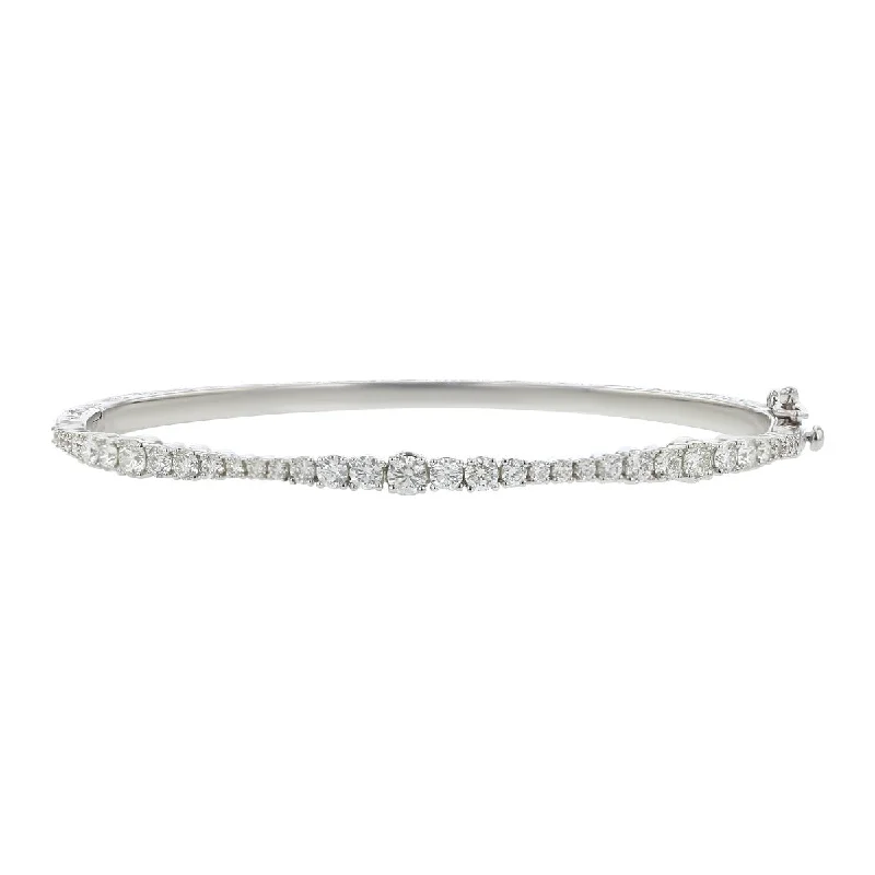 Bangles With Fashionable Details-Diamond Wave Bangle