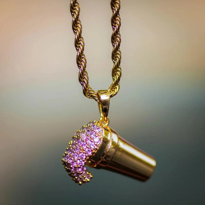 Sparkling Choker Necklaces For Parties-Purple Drank "Lean" Necklace