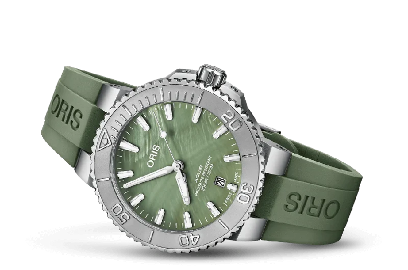 Watches With Emerald Stones-Oris New York Harbor Limited Edition Aquis, 41.50mm Mens Watch