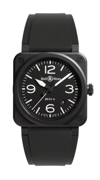 Watches In Minimalist Style-Bell & Ross BR03 Matte Black 41mm Automatic Watch