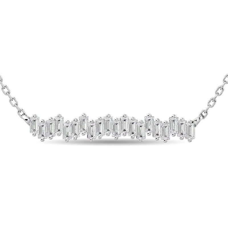 Classic Gold Necklaces For Everyday Style-Diamond 1/4 Ct.Tw. Fashion Necklace in 14K White Gold