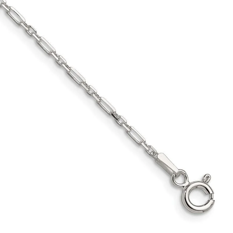 Gorgeous Chain Necklaces For Formal Occasions-Sterling Silver D/C 1.75mm 3 Short Plus 1 Long Cable Link Chain Necklace