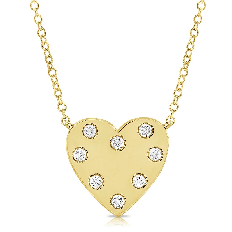 Elegant Chain Necklaces For Minimalist Style-Unique 14K Gold Heart Necklace with Diamonds