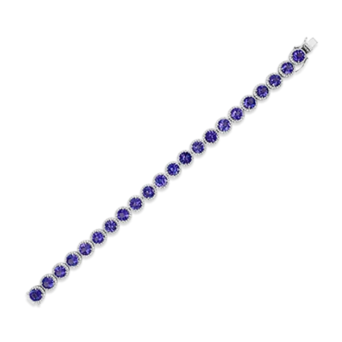 Bracelets With Bold Patterns-Tanzanite & Diamond Bracelet