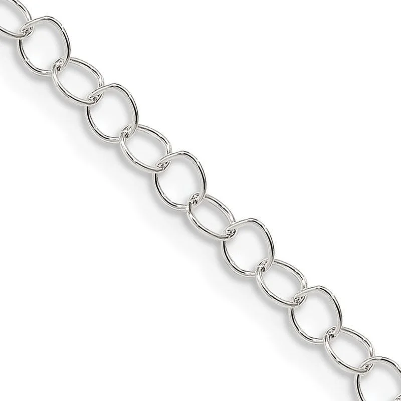 Simple Gold Chain Necklaces For Elegant Style-Sterling Silver 3.5mm Fancy Cable Chain Necklace