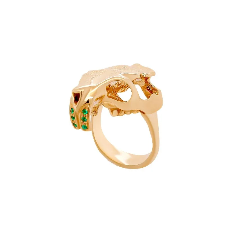 Stunning Gold Engagement Rings For Brides-Coypu Skull Ring | 22GMS