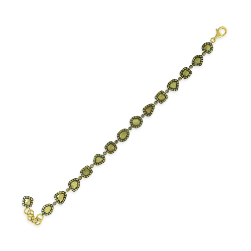 Bracelets With Heart Patterns-Yellow Diamond Bracelet