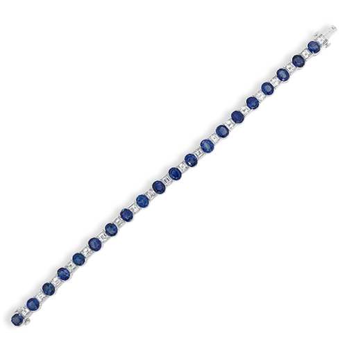 Bracelets With Birthstone Gems-Sapphire & Diamond Bracelet