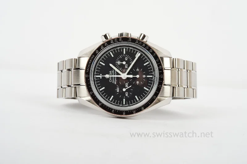 Watches With White Gold Plating-Omega Speedmaster "Moonwatch" Professional  311.30.42.30.01.006 COMPLETE SET