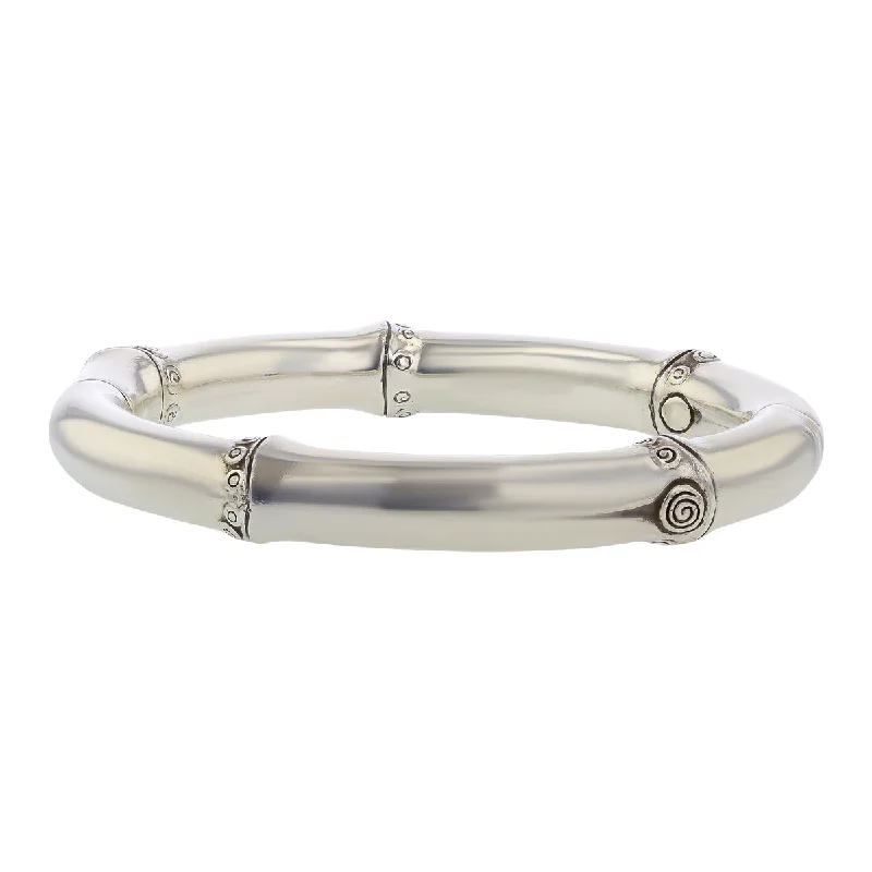 Bangles With Heart Shaped Designs-John Hardy Bamboo Bangle Bracelet in Sterling Silver