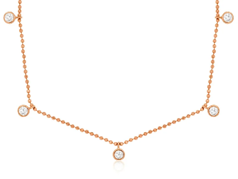 Minimalist Pendant Necklaces For Subtle Elegance-OKGs Collection Rose Gold Diamond Necklace