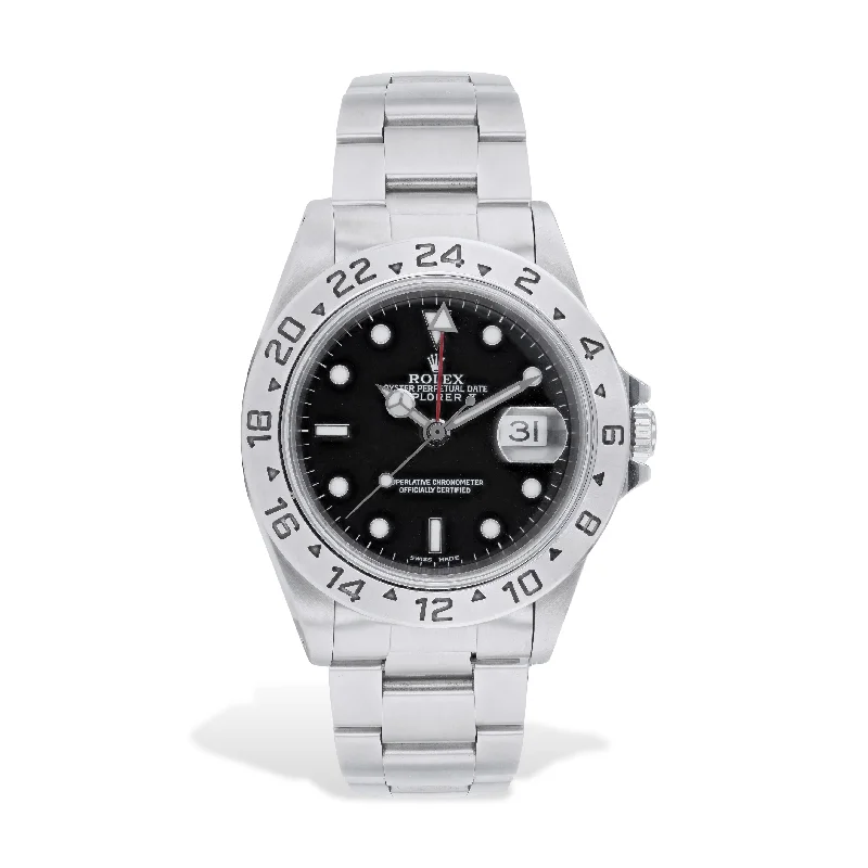 Watches With Colorful Dials-Rolex Explorer II 40mm Stainless Steel Estate Watch - 16570