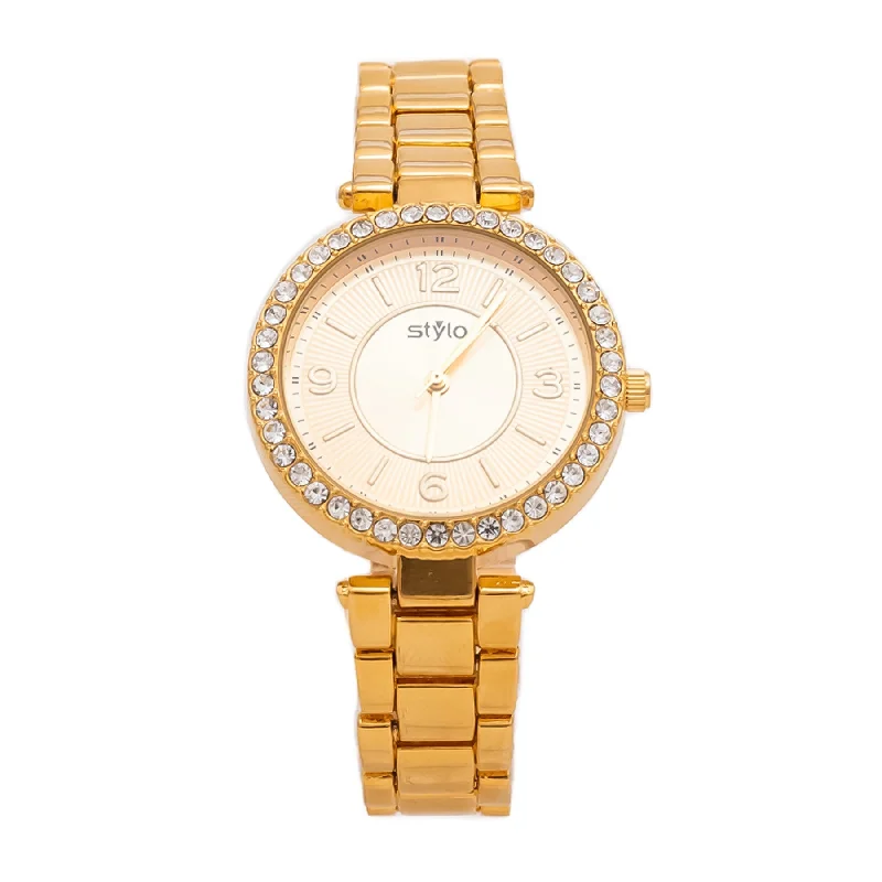 Watches With Love Messages-Golden Ladies Watch J33371