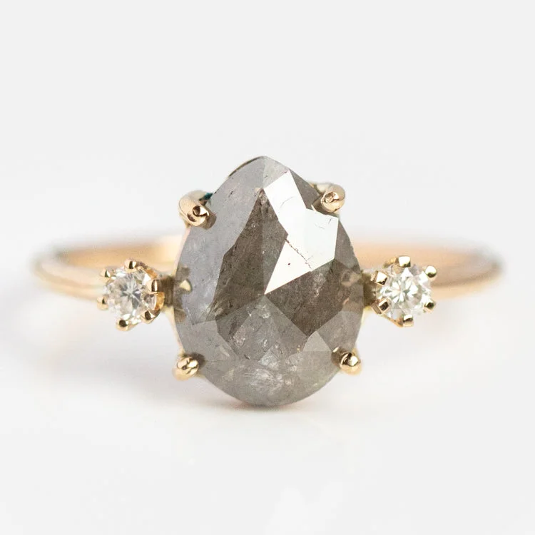 Stunning Engagement Rings For Special Moments-Eternal Grey Diamond Ring