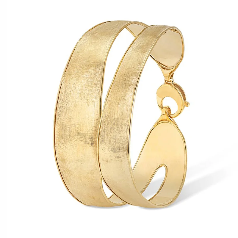 Bangles With Round Designs-18K Yellow Gold Medium Split Bangle