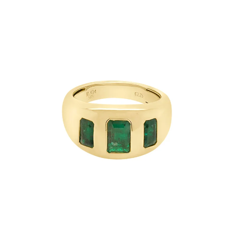 Unique Stackable Engagement Rings For Brides-Emerald Expansion Ring | 6.40GMS 2.25CTW