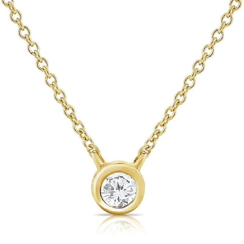 Beautiful Gold Chain Necklaces For Fashionistas-14K Gold Necklace with Solitaires