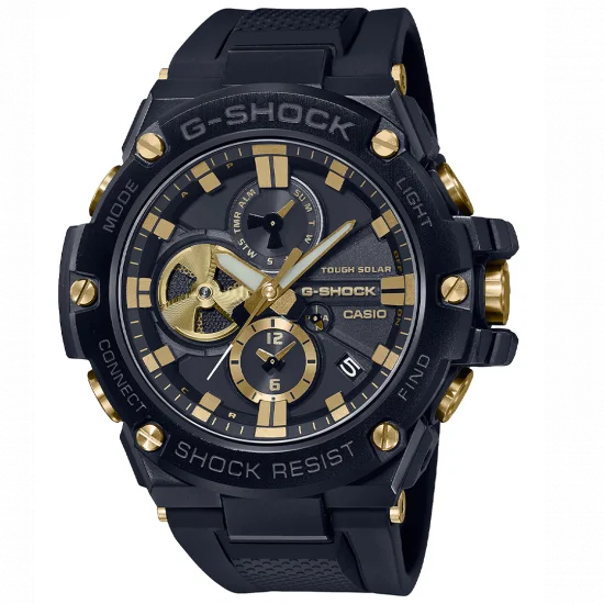 Watches For New Year’s Eve-Casio G-Shock GSTB100GC-1A G-Steel Gold Luxury Military