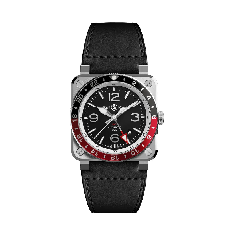 Watches With Crystals-Bell & Ross NEW BR 03-93 GMT