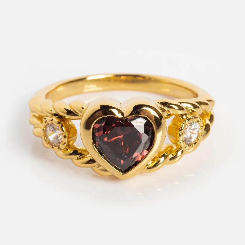 Beautiful Cocktail Rings For Weddings-Bold Heart Statement Ring