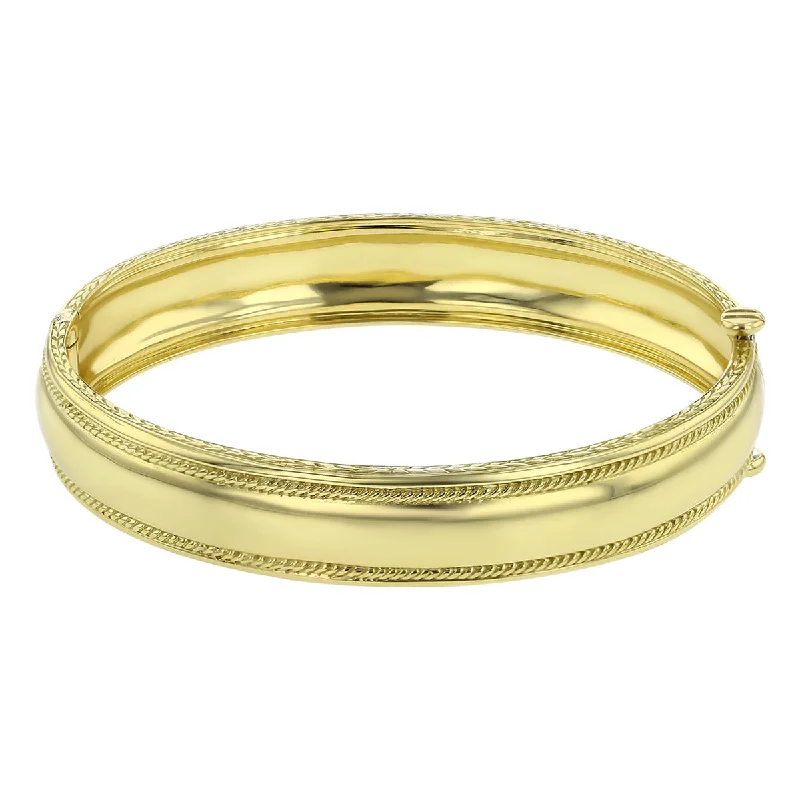 Bangles For Layering Looks-Wide Engravable Bangle Bracelet