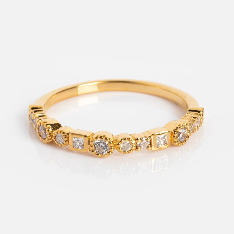 Simple Band Rings For Everyday Style-Diamond Constellation Eternity Ring