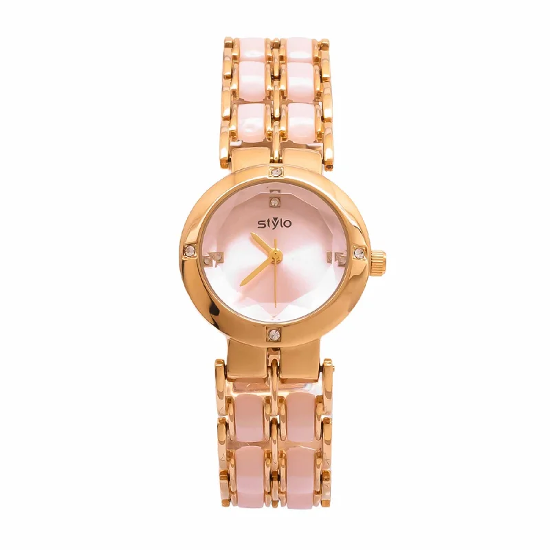 Watches With Star Designs-Golden Ladies Watch J33475