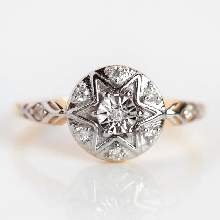 Custom Wedding Bands For Meaningful Gifts-Vintage Star Compass Ring