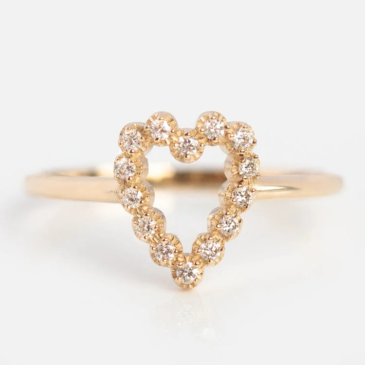 Bold Silver Wedding Bands For Non-Traditional Brides-Sango Open Heart Ring