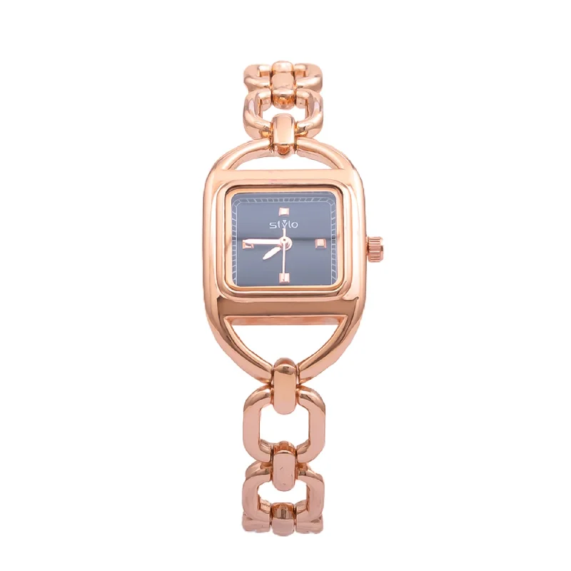 Watches With Feather Accents-Champagne Ladies Watch J33459